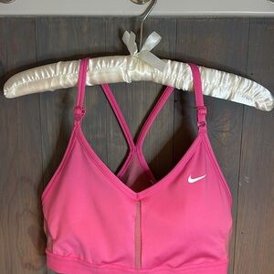 Nike Sports Bra Light Pink Coral Adjustable Straps Medium